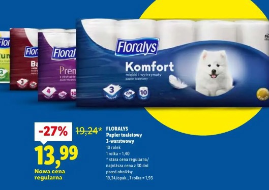 Floralys Papier toaletowy 3-warstwowy