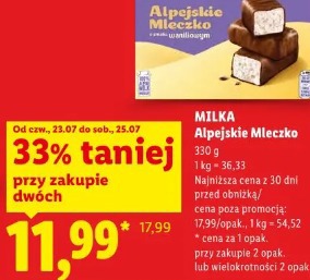 Milka Alpejskie Mleczko