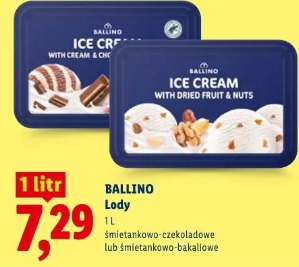 Ballino Lody śmietankowo-czekoladowe lub śmietankowo-bakaliowe