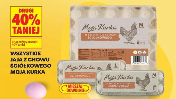 Wszystkie jaja z chowu ściółkowego Moja Kurka