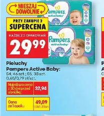 Pieluchy Pampers Active Baby: S4, 46 szt.; S5, 38 szt.