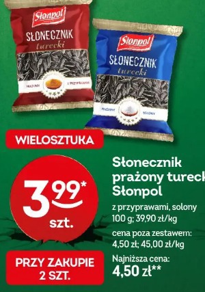 Słonecznik prażony turecki Stonpol z przyprawami, solony