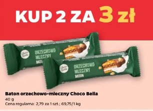 Baton orzechowo-mleczny Choco Bella