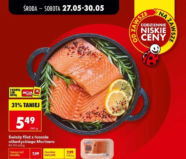 Świeży filet z łososia atlantyckiego Marinero