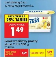 Serek waniliowy prosty skład Tutti