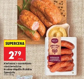 Kiełbasa z czosnkiem niedźwiedzim Kraina Wędlin Polskie Specjały