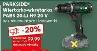 Parkside Wiertarko-wkrętarka PABS 20-Li H9 20 V