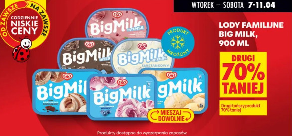 Lody familijne Big Milk