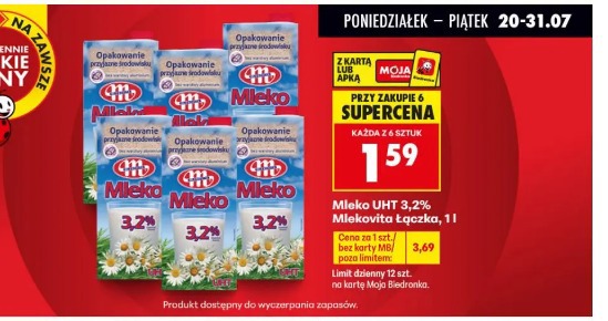 Mleko UHT 3,2% Mlekovita Łączka