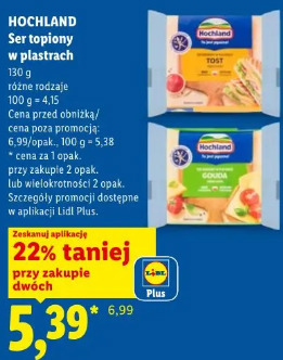 Hochland ser topiony w plastrach