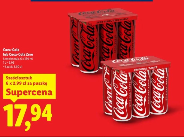 Coca-Cola lub Coca-Cola Zero