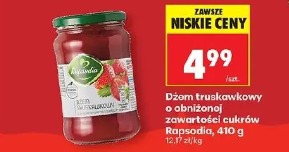 Dżem truskawkowy o obniżonej zawartości cukrów Rapsodia