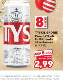 Tyskie Gronie Piwo 5,2% alk.