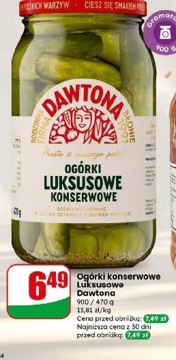 Ogórki konserwowe luksusowe Dawtona