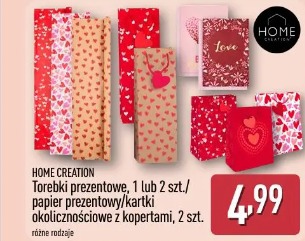 Home Creation Torebki prezentowe, 1 lub 2 szt./papier prezentowy/kartki okolicznościowe z kopertami, 2 szt.