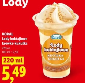 Koral Lody koktajlowe krówka-kukułka
