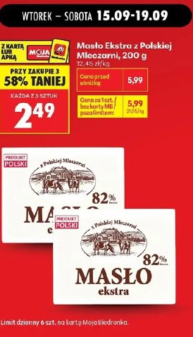 Masło Ekstra z Polskiej Mleczarni