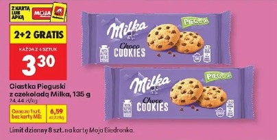 Ciastka Pieguski z czekoladą Milka