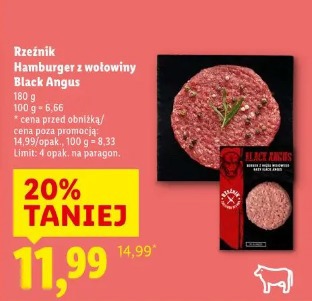 Rzeźnik Hamburger z wołowiny Black Angus