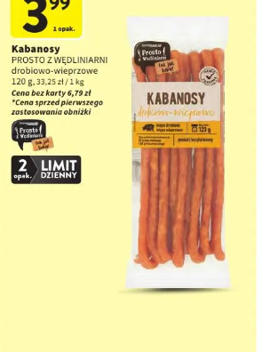 Kabanosy Prosto z Wędliniarni drobiowo-wieprzowe