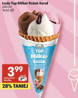Lody Top Milker Rożek Koral