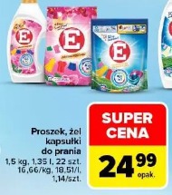 E Proszek, żel, kapsułki do prania