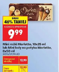 Mini rożki Marletto lub Mini lody na patyku Marletto