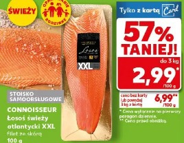 Connoisseur łosoś świeży atlantycki XXL filet ze skórą