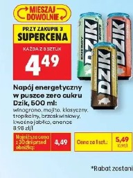 Napój energetyczny w puszce bez cukru Dzik