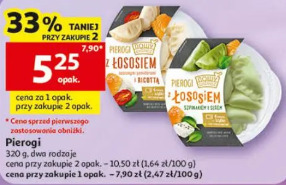 Pierogi z łososiem i ricottą/Pierogi z łososiem i szpinakiem i serem
