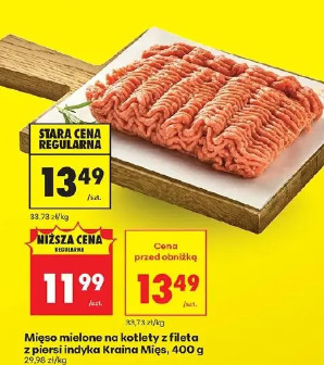 Mięso mielone na kotlety z fileta z piersi indyka Kraina Mięs