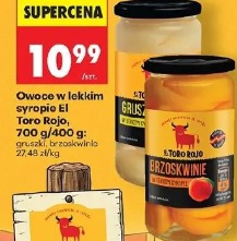 Brzoskwinie w lekkim syropie El Toro Rojo