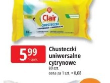 Chusteczki uniwersalne cytrynowe Clair