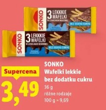 Sonko Wafelki lekkie bez dodatku cukru