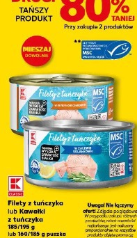 K-Classic Filety z tuńczyka lub Kawałki z tuńczyka w zalewie, w oleju, w sosie własnym, solankowej