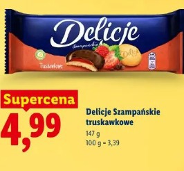 Delicje Szampańskie truskawkowe
