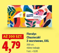 Floralys Chusteczki 2-warstwowe, XXL