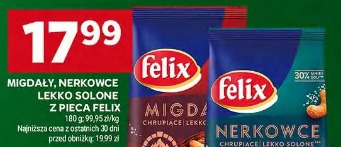 Migdały, nerkowce lekko solone z pieca Felix