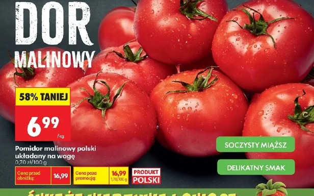 pomidor malinowy polski układany na wagę