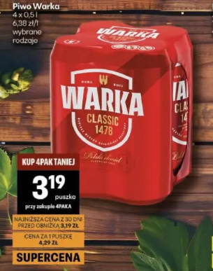 Piwo Warka Classic