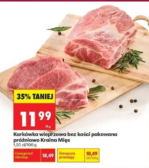 Karkówka wieprzowa bez kości pakowana próżniowo Kraina Mięs