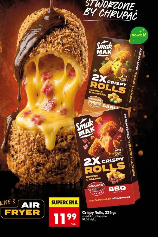 Smak Mak Crispy Rolls cheddar jalapeno cheese salami