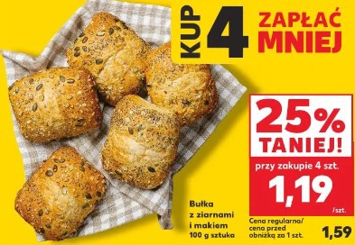 Bułka z ziarnami i makiem