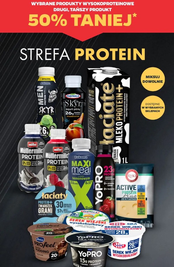 Wybrane produkty wysokoproteinowe