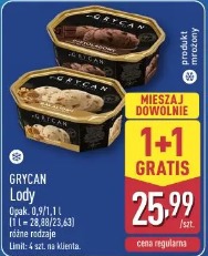 Lody grycan 1+1 gratis