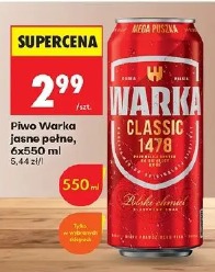 Warka Classic 1478 piwo jasne pełne