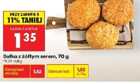 Bułka z żółtym serem