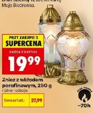Znicz z wkładem parafinowym