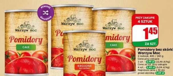 Pomidory bez skórki Warzyw Moc