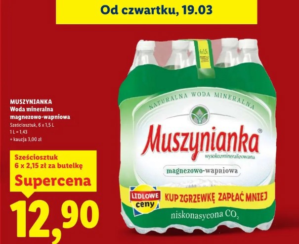 Muszynianka Woda mineralna magnezowo-wapniowa